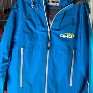 Zara/Rhude  Blue Raincoat with Logo